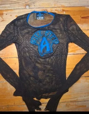 RARE Lip Service Fishnet Top- Kill City Angels Rave Punk Goth Vintage • $55.49