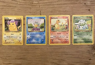 Pokémon ALL Gen 1 Starters WOTC 1999 Vintage Cards • $9.99