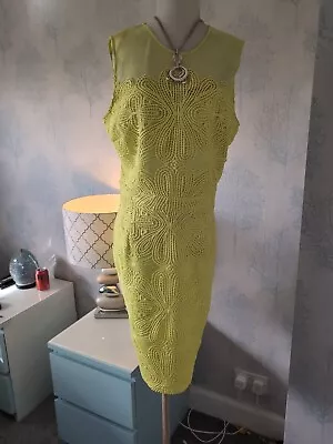 Stunning Michelle Keegan Dress  By Lipsy Lemon Sz 16 • £15
