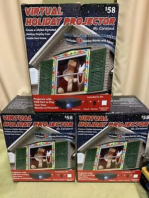 Indoor Virtual Holiday Projector Animated Window Screen Lot Of 3 • $99.99