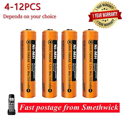 Panasonic Ni-MH AAA 1.2V 750mah Cordless Phones Rechargeable Battery HHR-70AAAB • £17.99