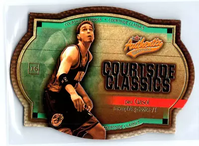 Pau Gasol 2002-03 Fleer Authentix Courtside Classics Die Cut • $4.99