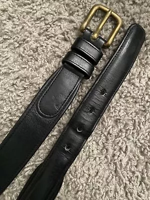 Vintage Coach 6301 Leather Belt Black 38 Unisex Brass Buckle Made In New York • $27.99