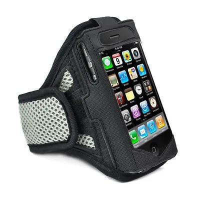 IPhone 4 4S GREY Strong ArmBand Case Cover For SPORTS GYM BIKE JOGGING RUNNING • £1.99