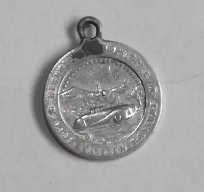 Vtg Aluminum Saint Christopher Patron Of Safe Travel Pendant Medal Charm France • $10