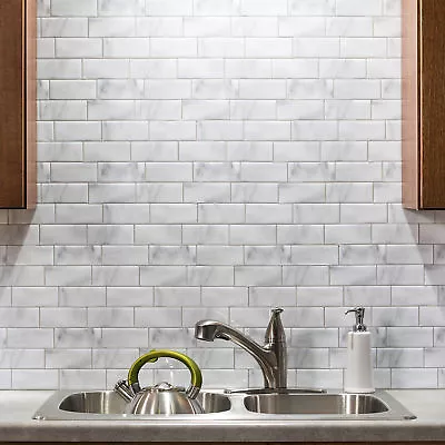 $9.99 • Buy Tack Tile Peel & Stick Vinyl Backsplash (pack Of 3)
