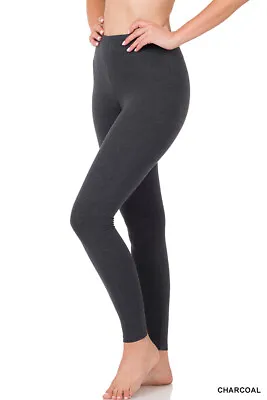 Zenana Plus Size High Waist Full Ankle Length Premium Thick Cotton Leggings • $15.99