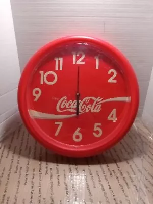 Coca-cola Vintage (1980s) Wall Clock By (RITWAY INC.) Coca-Cola Logo On Front. • $24.99