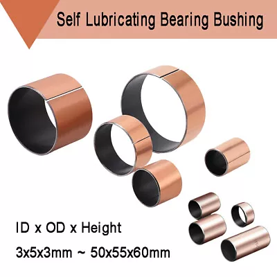 Self Lubricating Sleeve Bushing Inside Diameter 3~50mm Bearing Steel Bear SF-1 • $1.69