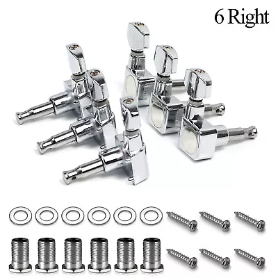 Electric Guitar Tuners Tuning Pegs Keys Metal Heads With Screws For Fender ST TL • $24.51