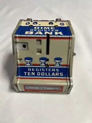 Vintage Metal Dime Register Toy Bank J. Chein & Co. Made In USA • $14.95