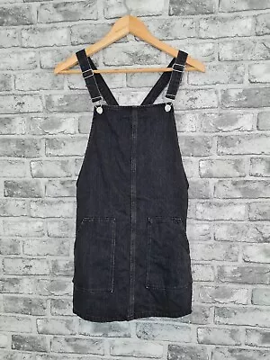 £10.99 • Buy Topshop Moto Denim Dress Size 8 Faded Black