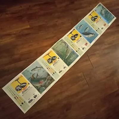 Garcia Fishing Rod And Reel Ad / 8-page Double-sided Foldout / 60  X 11   • $9