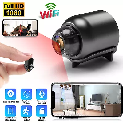 HD IR Mini Camera With Wireless WiFi Audio & Video For Car And House Security UK • £16.89