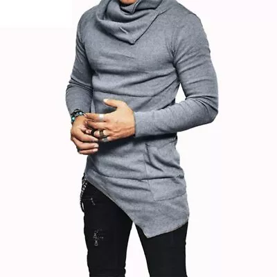 Men Pocket Long Sleeve Sweatshirt Streetwear Hoodie Slim Fit Tops Casual Outwear • $22.79