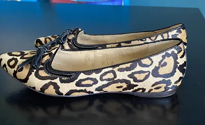 B. Makowsky Calf Hair Animal Print Pointed Toe Flats 7M • $16.99