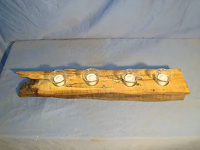  # 6025 Wooden Rustic Spalted Curly Maple Candle Holder Made In The USA • $26.40