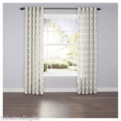 £15.99 • Buy Green Leaf Print Lined Eyelet Curtains 64  X 54  Bedroom Lounge New Drapes Decor