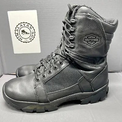 HARLEY DAVIDSON BOOTS ZIP UP Motorcycle Waterproof 8’inches Men Sz 9 Preowned • $109.99