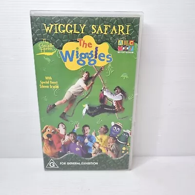 The Wiggles Wiggly Safari Steve Irwin VHS Video Cassette Tape PAL G 2002 • $12.90