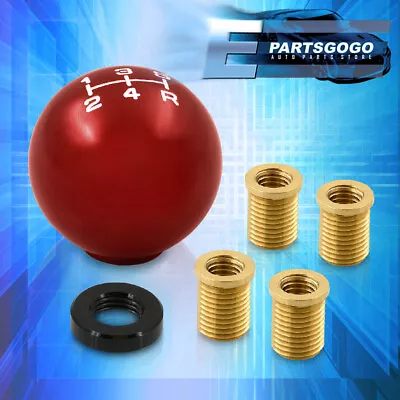 For Pontiac M10X1.25 5-Speed Ball Shift Shifter Knob Threaded Light Weight Red • $11.99