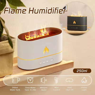 USB Flame Air Humidifier Essential Oil Aroma Diffuser Mist Maker Atomiser • $30.99