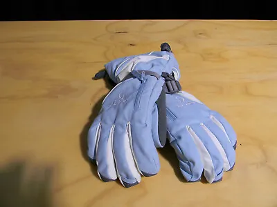 Head Gloves Adult Blue White Outlast Waterproof Snow Ski Snowboard Zipper Medium • $43.82
