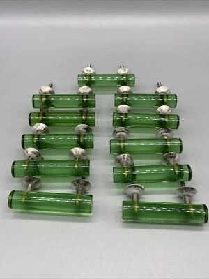 £50.25 • Buy X11 RARE ART DECO GREEN LUCITE HANDLES - CUPBOARD, CHESTS, BUREAU - 1920s/30s