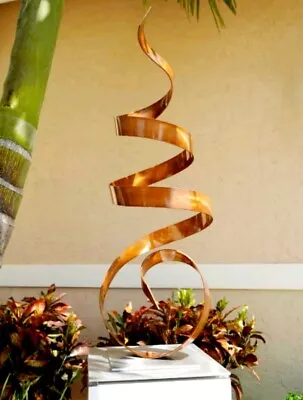 Copper Modern Metal Sculpture Yard Art Indoor Outdoor Decor By Jon Allen • $295