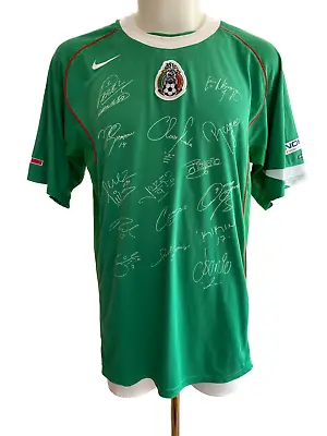 Mexico National Team Home Shirt 2004-2005 Printed Signatures Nike El Tri • $34.99