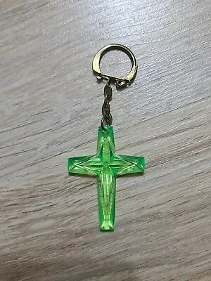 $10 • Buy Cross Keychain, Clear Green