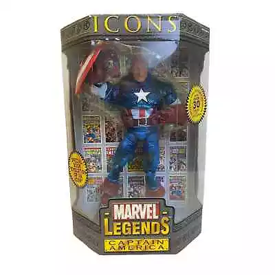 Captain America Marvel Legends Icons (2006) New Unmasked Variant With Book • $59.79