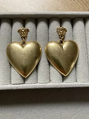 Versace Meduza Heart Earrings. Pre-owned. In Very Good Condition. Authentic. • $123.77