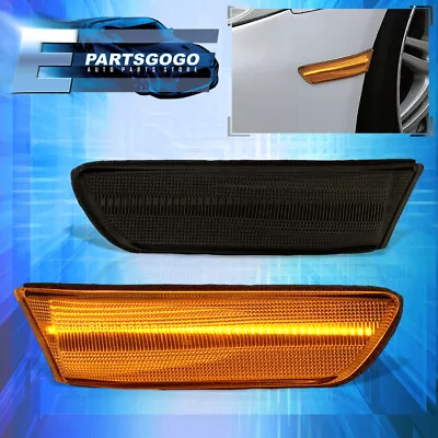 For 03-07 Infiniti G35 Coupe 2DR Smoke LED Front Bumper Side Marker Lights Lamps • $18.99