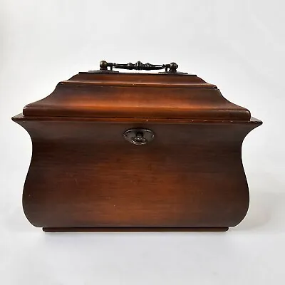 Wooden Keepsake Box Rotating Stationary Key Locks Box 9 X 5 X 7 • $49.99