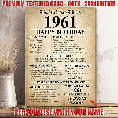 £4.69 • Buy 1963 Birthday Present Gift Idea Poster Print The Year You Were Born Newspaper 36