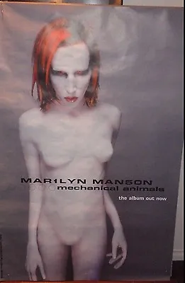 BUS SHELTER 40x60  POSTER~Marilyn Manson Mechanical Animals 1997 Album Promo NOS • $92.90