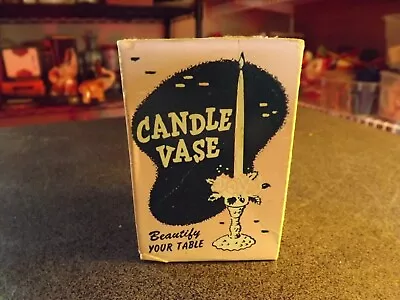 Vintage Pr Of Candle Vases In Original Box - Plastic • $3