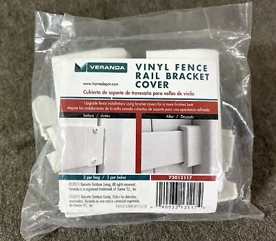 Veranda Vinyl Fence Rail Bracket Covers White Home Depot New Bag • $9.85