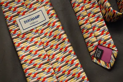 Duchamp London Woven Pattern Tie 100% Silk Made In England • $46