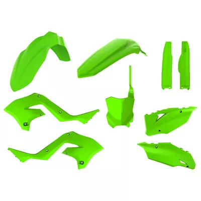 Polisport Restyle Complete Plastic Kit Set Green For KAWASAKI KX125 KX250 • $145.93