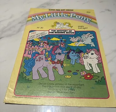 Vintage My Little Pony MLP G1 Comic  - Issue 30 With Unused Lucky Pictures Game • £2