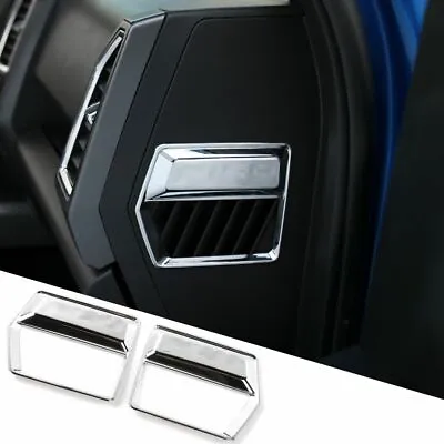 2x Side Air Conditioner Vent Outlet Cover Trim Decor For Ford F150 2015+ Chrome • $13.39