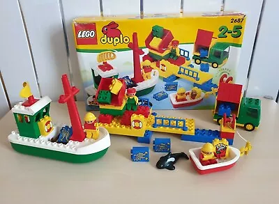 £74 • Buy Rare Vintage Lego Duplo 2687 Harbour Set Complete With Box (1997)