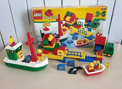 £68 • Buy Rare Vintage Lego Duplo 2687 Harbour Set Complete With Box (1997)