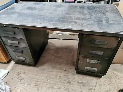 Metal Factory Industrial Mid Century Desk • £80
