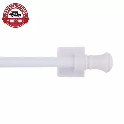 7/16  Magnetic Single Curtain Rod 16-28  White • $14.15