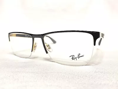 NEW Ray Ban RB6335 2890 Mens Black & Gold Modern Eyeglasses Frames 56/17~145 • $119.99