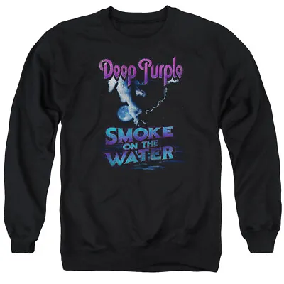 Deep Purple Smokey Water Crewneck Sweatshirt Licensed Rock Music Band Black • $24.49