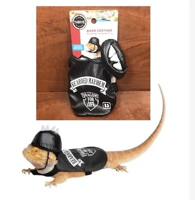 $14.95 • Buy Bearded Dragon Halloween Costume Biker Spike Helmet Small Animal Reptile - NEW